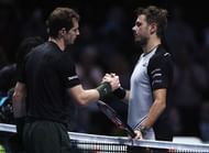 Andy Murray (L) and Stan Wawrinka